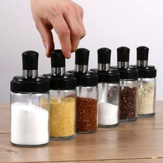 Lọ Đựng Gia Vị Thủy Tinh Hũ Đựng Gia Vị Có Thìa Thông Minh