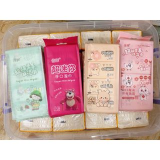 Set 8 gói Khăn ướt mini hoạt hình (T60)