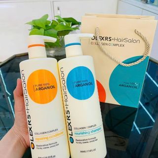 Cặp Dầu Gội Xả OlexrsArgan Oil Collagen Hair Salon - 500ml