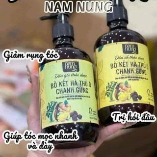 Cặp Dầu gội &  Xả bồ kết hà thủ ô chanh gừng NAMNUNG