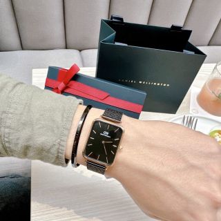 XẢ KHO ĐỒNG HỒ CAO CẤP DANIEL W MẶT CHỮ NHẬT DÂY DA VÀ LƯỚI SIZE NAM LỚN