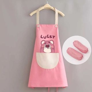 Tạp dề Gấu dâu KHÔNG lau tay Lucky