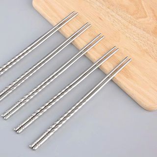 SET 5 ĐÔI ĐŨA INOX XOẮN SANG TRỌNG
