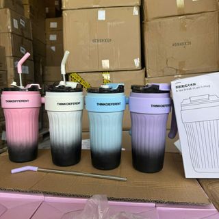 Bình Đựng Nước Inox Có Tay Cầm Mix Nhiều Màu 850ml
