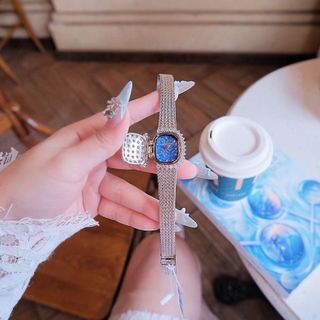 ĐỒNG HỒ NỮ CHÍNH HÃNG FUNMEI NẮP BẬT DÂY THÉP LƯỚI FULLBOX