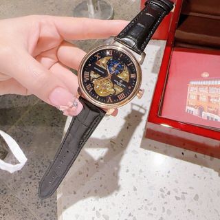 SALE BỎ MẪU ĐỒNG HỒ NAM TRUNG CẤP FATEK DÂY DA SỐ LA MÃ AUTOMATIC