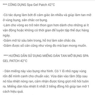 Miếng dán tan mỡ HÀN QUỐC