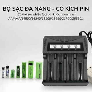 Đế sạc pin đa năng MH84ACD - SẠC NHIỀU LOẠI PIN, CÓ KÍCH PIN, MÀN HÌNH HIỂN THỊ SỐ VOL