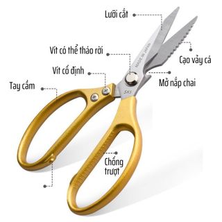 Kéo vàng nhật SK5 JAPAN cắt gà đa năng và cắt đồ dùng siêu bền Kéo Nhật Kéo Nhà Bếp Kéo Đa Năng