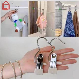 Móc 1 Kẹp Treo Quần Áo Đa Năng Móc Quần Áo Có Kẹp Đa Năng Chất Liệu Thép Không Gỉ Móc Treo Quần Áo