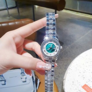 SALE BỎ MẪU HÀNG XI ĐỒNG HỒ NỮ THỜI TRANG DAVENA MẶT XANH LA MÃ