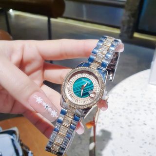 SALE BỎ MẪU HÀNG XI ĐỒNG HỒ NỮ THỜI TRANG DAVENA MẶT XANH LA MÃ