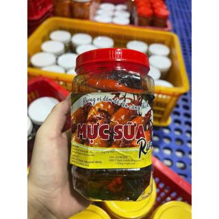 Mực sữa rim tỏi ớt hủ 500gr (giao hoả tốc)
