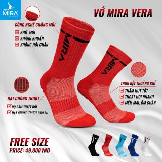 Vớ chống trượt đá banh vải dày dặn chính hãng MIRA