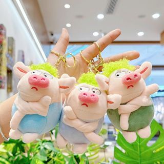 Móc khóa heo khoanh tay