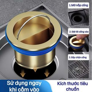 Nắp đậy cống thoát nước ngăn mùi, chống côn trùng bằng đồng