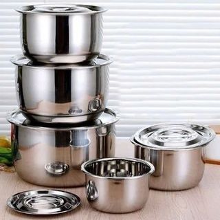 Bộ Nồi Inox 5 Món MY HOME 16-24CM