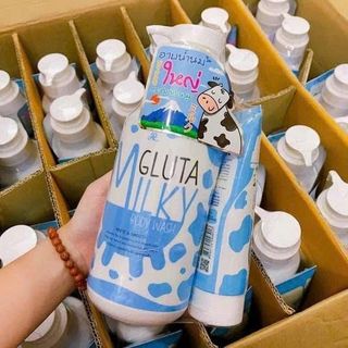 Sữa Tắm Con Bò Gluta Milky Thái Lan 800ml  - Tặng Sữa Rửa Mặt