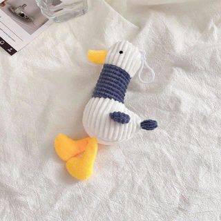 Móc khoá vịt bông chân vàng