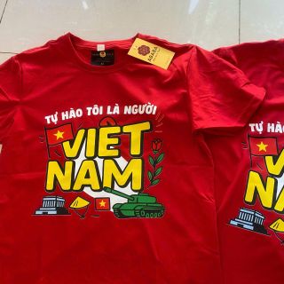 Áo cờ đỏ sao vàng chất 100% cotton mịn mát xưởng Hà Đinh