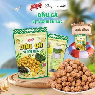 Đậu Gà vị Tảo Biển JOJO 60G - Đậu gà sấy giòn ăn liền - Hạt đậu hữu cơ - Đậu gà - Tảo biển