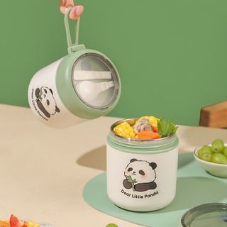 Cốc ăn sáng giữ nhiệt kèm thìa 530ML