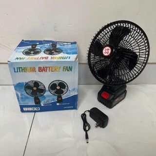 QUẠT TÍCH ĐIỆN LỒNG SẮT ĐẢO CHIỀU PIN 10 CELL