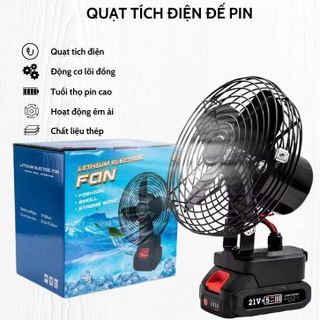 QUẠT TÍCH ĐIỆN LỒNG SẮT ĐẢO CHIỀU PIN 10 CELL