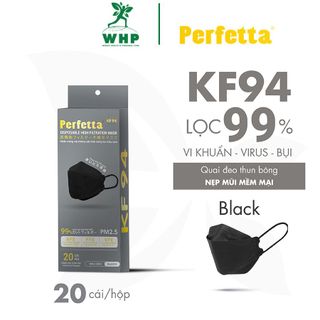 Khẩu Trang Y Tế Cao Cấp Perfetta KF94, Thanh Nẹp Mũi Mềm Mại (20 Cái/Hộp)