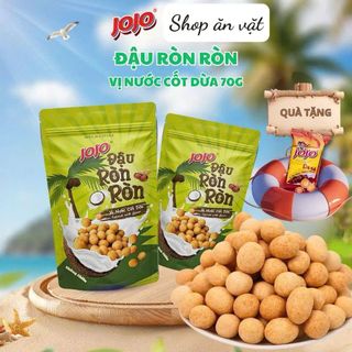 Đậu ròn ròn vị nước cốt dừa 70g JoJo - Đậu phụng nước cốt dừa - Đậu phụng da cá