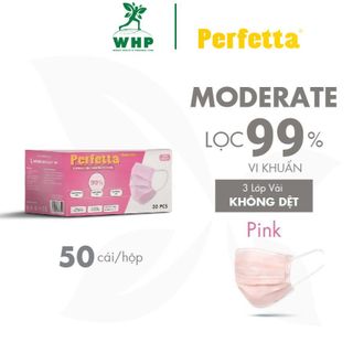 Khẩu Trang Y Tế Cao Cấp Perfetta Moderate 3 Lớp Kháng Khuẩn (50 cái/hộp)