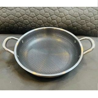 Chảo tổ ong đáy bằng 2 Quai 32cm