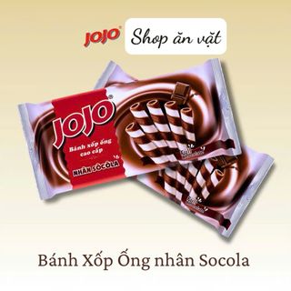 Bánh xốp ống nhân kem sôcôla JoJo 115G - Bánh xốp nhân kem đậm vị sôcôla