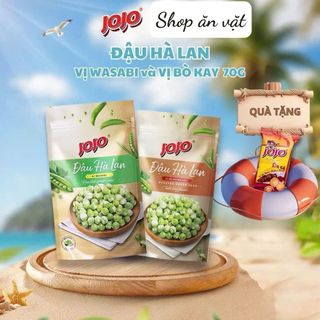 Đậu Hà Lan vị bò cay và wasabi JoJo 70g - Đậu Hà Lan wasabi - Đậu Hà Lan sấy giòn