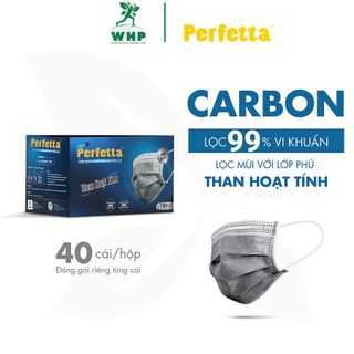 Khẩu Trang Y Tế Cao Cấp Perfetta Carbon 4 lớp (40 cái/hộp)