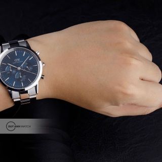 ĐỒNG HỒ NAM CAO CẤP DANIEL W CHONOGRAPH DÂY THÉP BA MÀU FULLBOX TEM