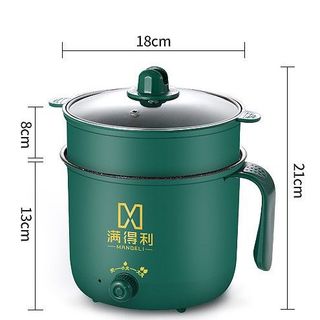 CA NẤU MÌ KIÊM LỒNG HẤP MÀU XANH 18CM