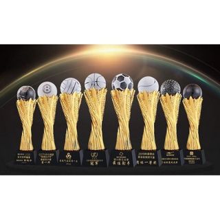 Cúp bóng đá thể thao cúp lưu niệm vinh danh kỉ niệm chương cúp c1 laiga worlcup quả bóng vàng cầu thủ xuất sắc in ấn free decal giấy