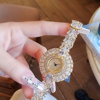 SET ĐỒNG HỒ NỮ CHÍNH HÃNG FUNMEI MẶT HOA ĐÍNH ĐÁ KÈM DÂY CHUYỀN FULLBOX TEM