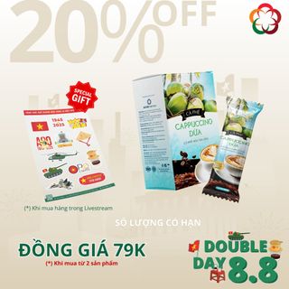 Ore Coffee Cappuccino Dừa - Cà Phê Hòa Tan 4in1 Đắng Dịu Kết Hợp Thơm Béo (10 gói x 18gr)