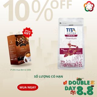 Tita Coffee - Cà phê Hạt Rang Mộc Premium Dành Cho Pha Phin Và Pha Máy Gu Phê Mạnh Đắng Đậm