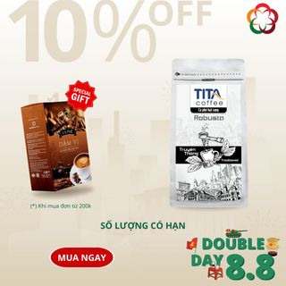Tita Coffee - Cà Phê Hạt Rang Robusta Dành Cho Pha Phin Gu Truyền thống Đắng Đậm Thơm Nồng