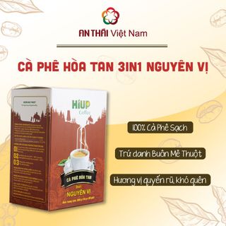 Hiup Coffee - Cà Phê Hòa Tan 3in1 Nguyên Vị (20 gói x 16gr)