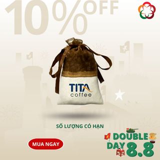 Tita Coffee - Túi thơm cà phê - Dùng để treo xe, bàn làm việc, phòng khách - 100% hạt rang, Hương thơm tự nhiên