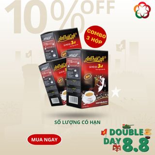 AnTháiCafé - Combo 03 hộp Cà Phê Sữa 3in1 An Thái Mới (16 gói x 16gr)