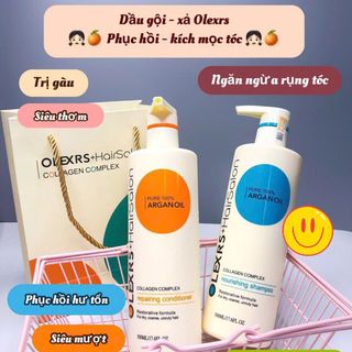 Cặp Dầu Gội Xả Olexrs Argan Oil collagen Hair Salon - 500ml