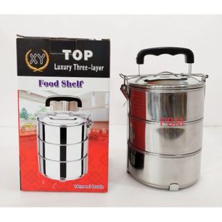 Hộp cơm inox 3 tầng XY TOP Luxury Three-layer Food Shelf 14cm x 3 levels