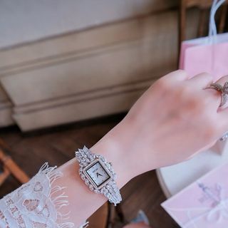 ĐỒNG HỒ NỮ CHÍNH HÃNG BRIDETALK MẶT VUÔNG ĐÍNH PHA LÊ FULLBOX