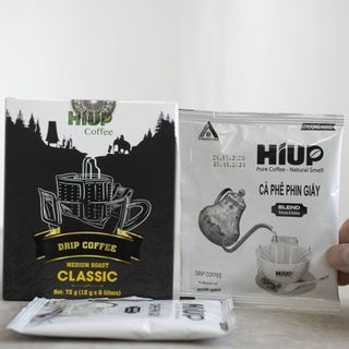 Hiup Coffee - Cà Phê Phin Giấy Hiup Coffee Classic (Hộp 6 phin x 12g)