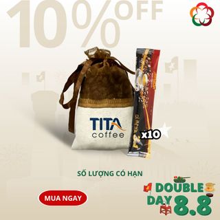 Combo Túi thơm cà phê và 10 Gói Cà Phê Sữa 3in1 An Thái Mới (10 gói x 16gr)